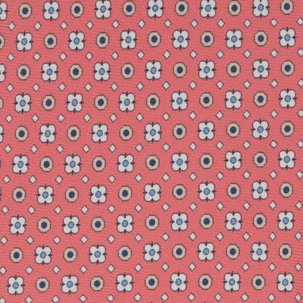 1999 Collection Tie in Heavy Silk Blue Geometric Pattern
