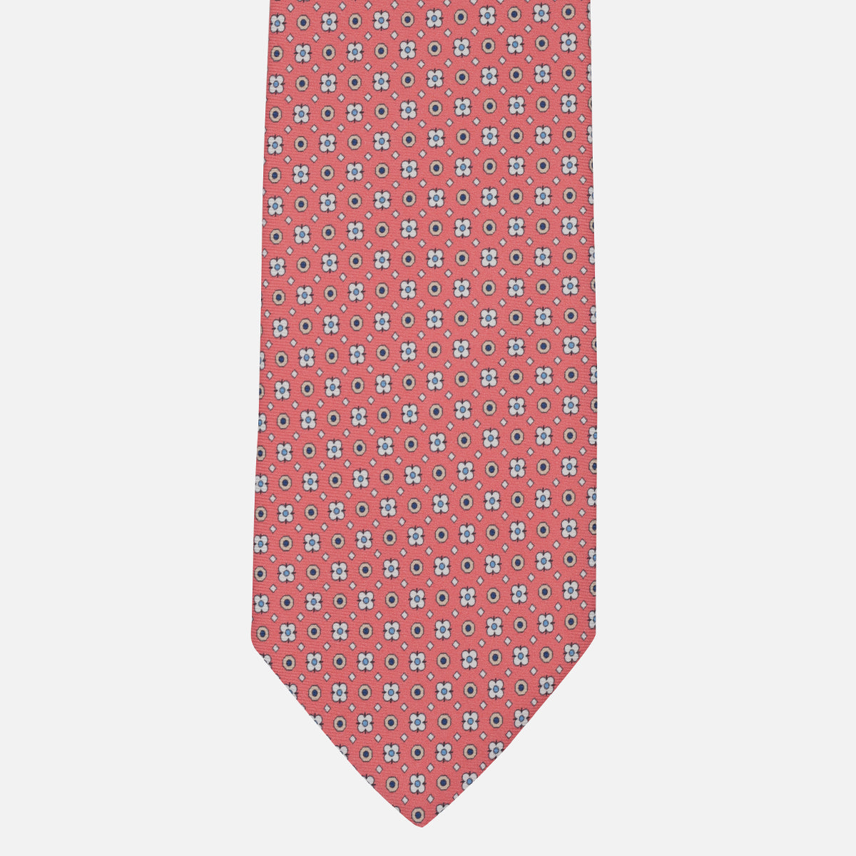 1999 Collection Tie in Heavy Silk Blue Geometric Pattern