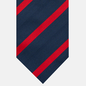 Heavy Silk Regimental Tie, Blue Red - JA26062026-2