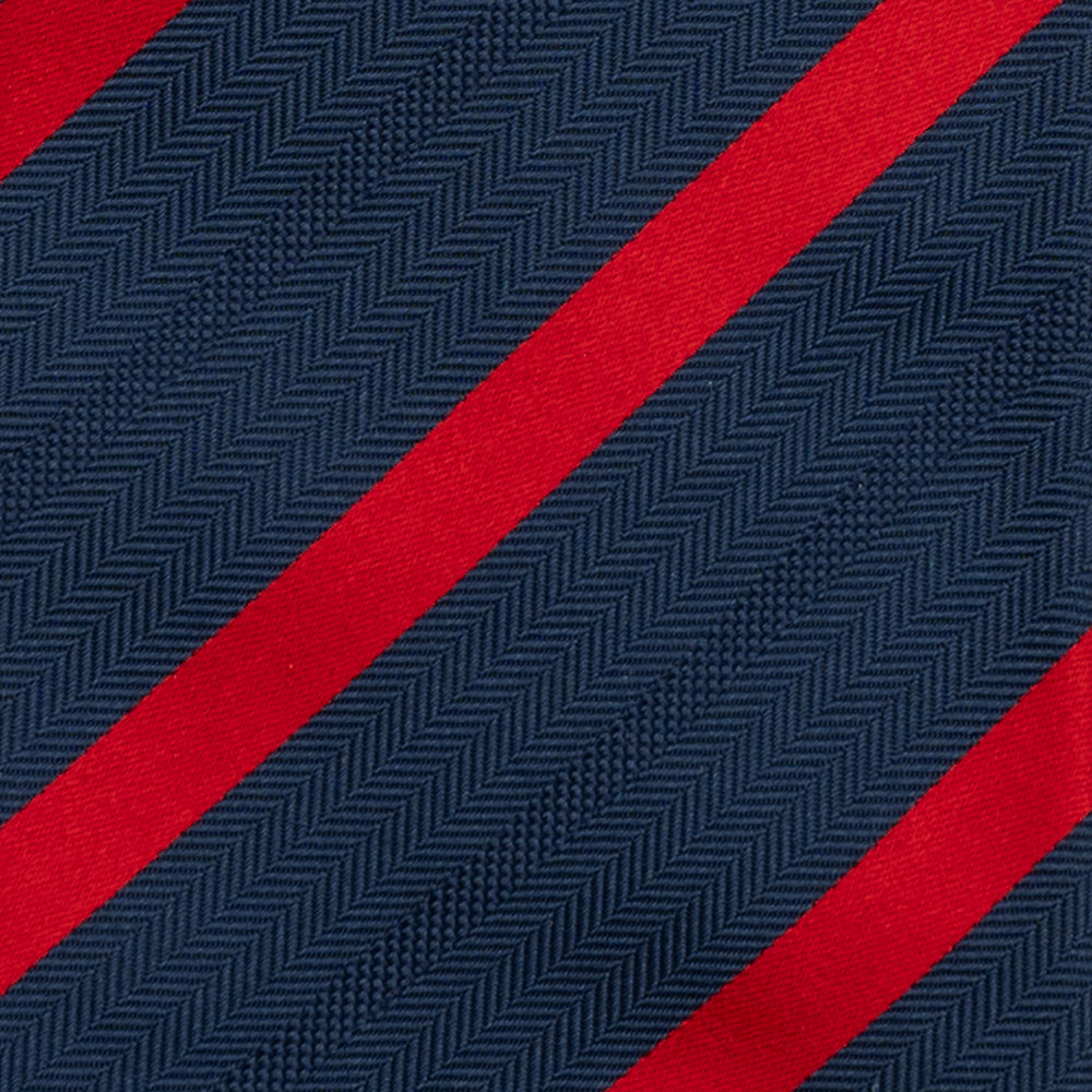 Cravatta in Seta Pesante Regimental, Blu Rosso - JA26062026-2