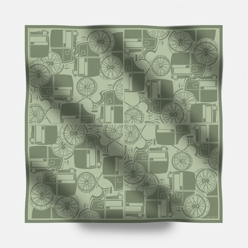 90's Twill Silk Scarf Elegance in Motion