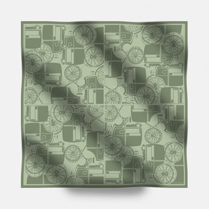 90's Twill Silk Scarf Elegance in Motion