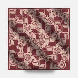90's Twill Silk Scarf Elegance in Motion