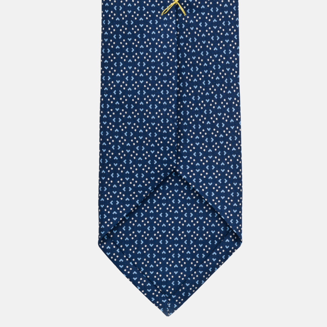 3 Fold Silk Tie Width 7 cm Blue - M26046
