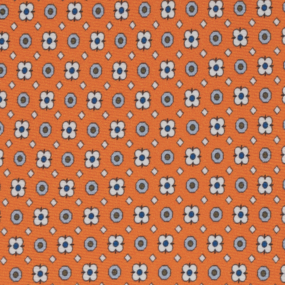 1999 Collection Tie in Heavy Silk Blue Geometric Pattern