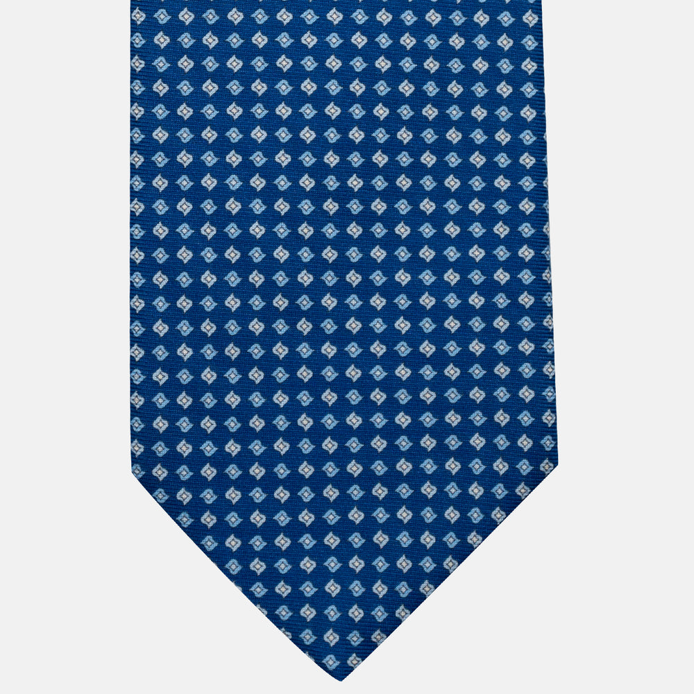 3-Fold Silk Tie, Micro Pattern, Light Blue - JA056673-1