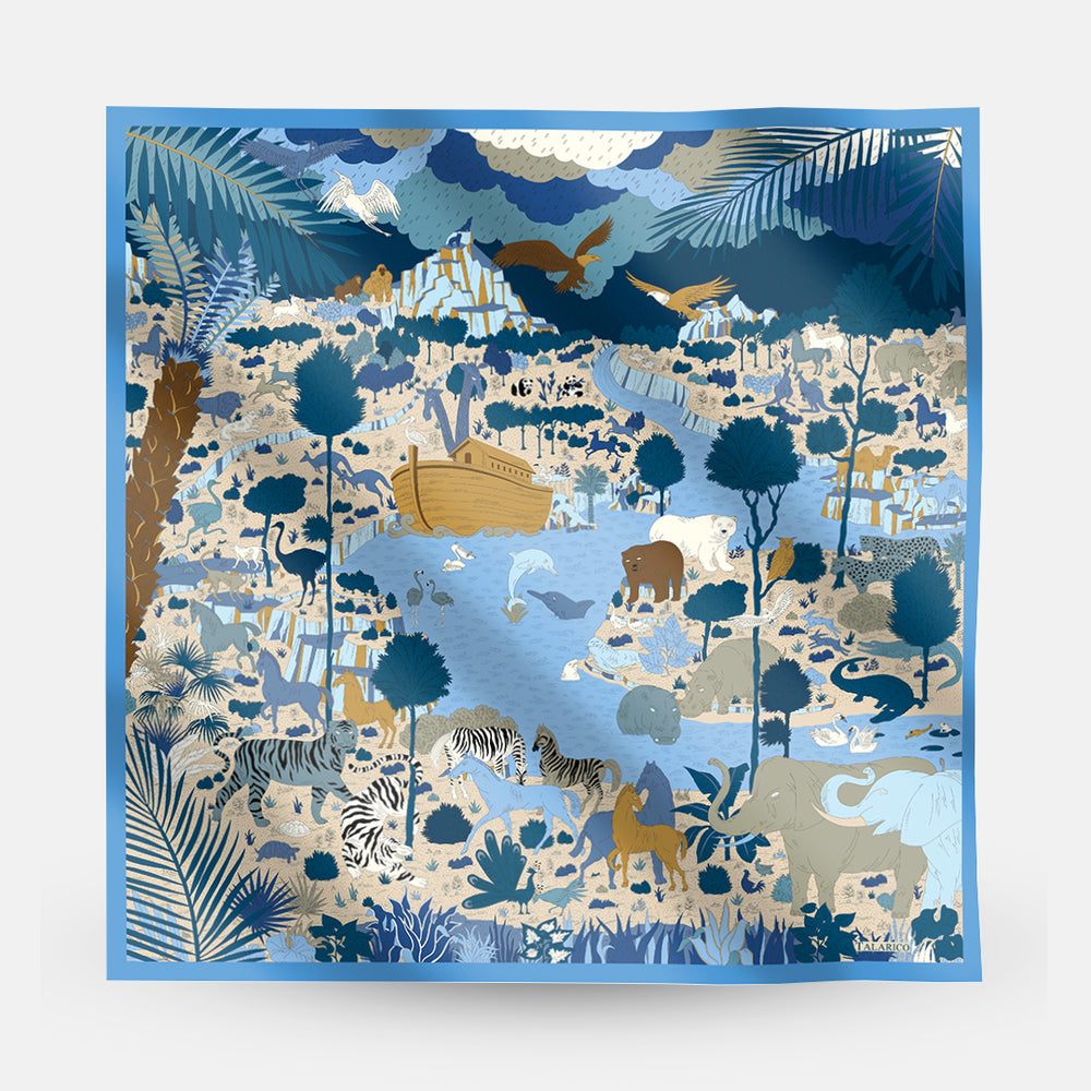 Pochette da Taschino in Seta Fantasia Arca di Noè