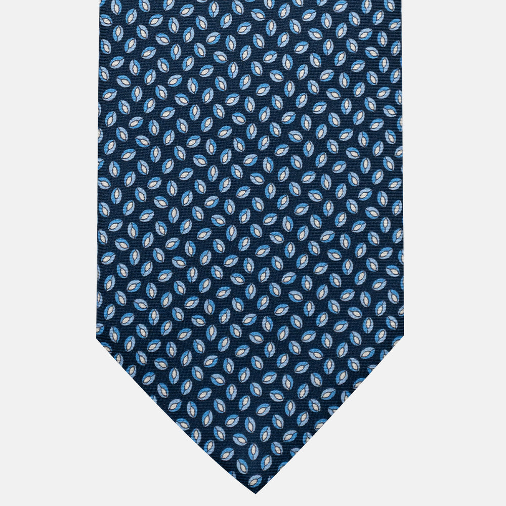3-Fold Silk Tie, Micro Pattern, Light Blue - JA056126-1