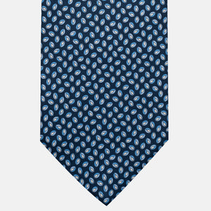 3-Fold Silk Tie, Micro Pattern, Light Blue - JA056126-1
