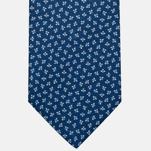 3-Fold Silk Tie, Bee Pattern, Light Blue - JA057246-1