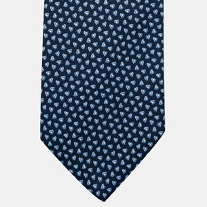3-Fold Silk Tie, Micro Pattern, Light Blue - JA056125-1