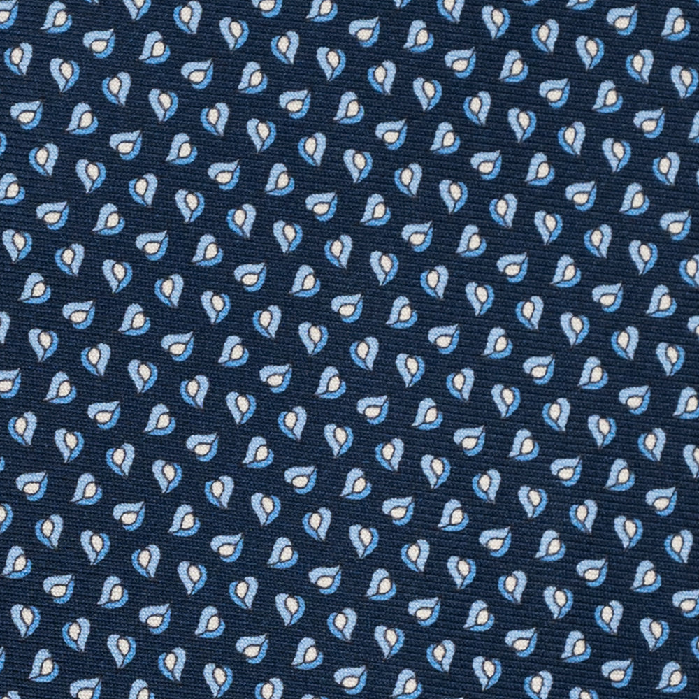 3-Fold Silk Tie, Micro Pattern, Light Blue - JA056125-1