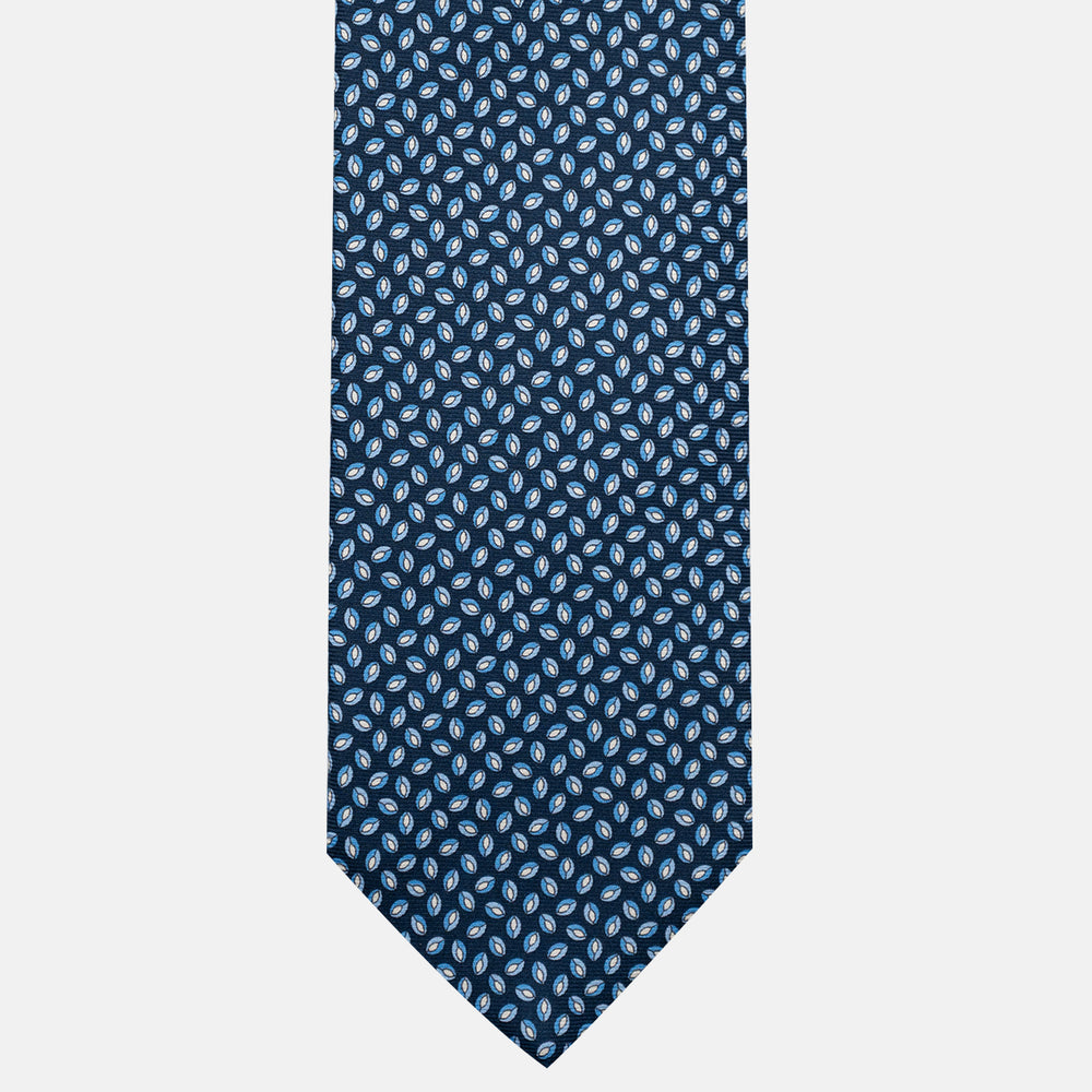 3-Fold Silk Tie, Micro Pattern, Light Blue - JA056126-1