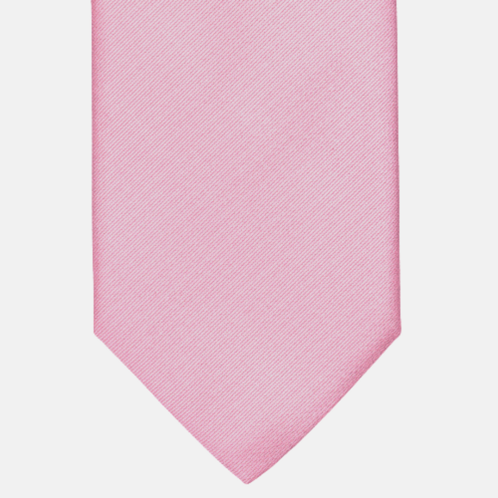 Solid Pink Reps Silk Tie - TAL259