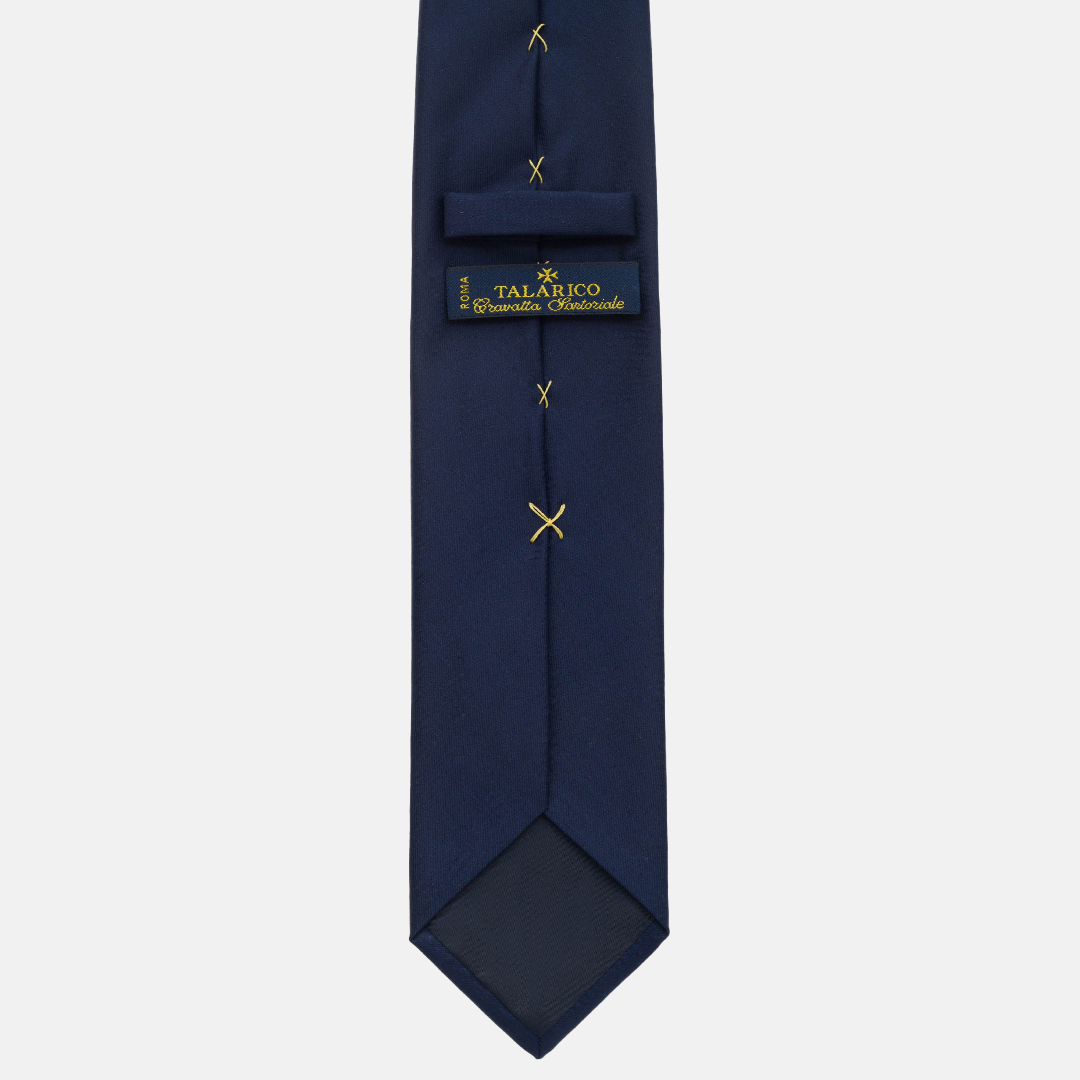 Cravatta 3 pieghe in Lana Blu