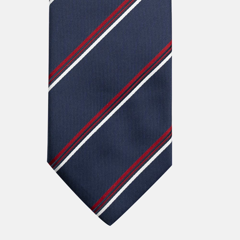1999 Collection Heavy Silk Tie, Blue and Red
