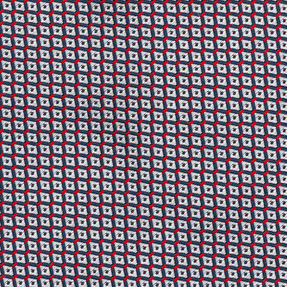 Cravatta 3 pieghe in Seta Pesante, Micro Fantasia, Rosso JA22062026-1