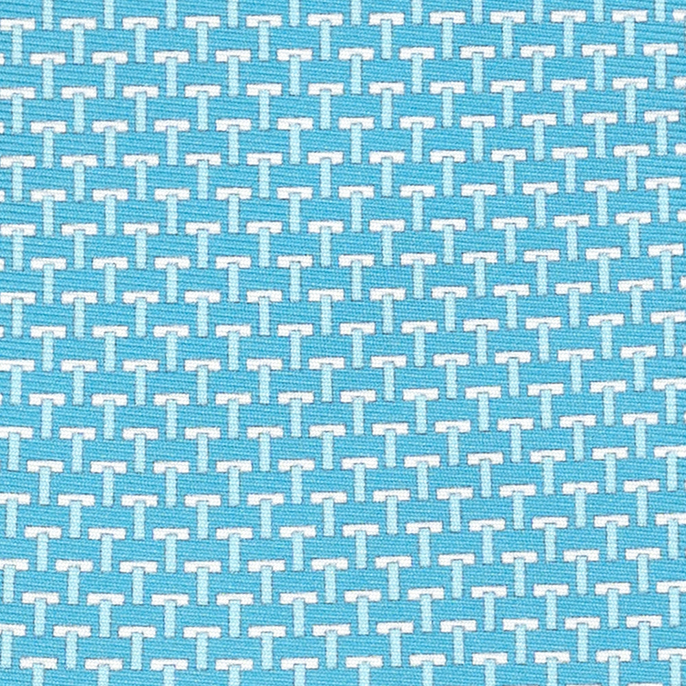 Cravatte 3 pieghe seta T Iconica Piscina Celeste