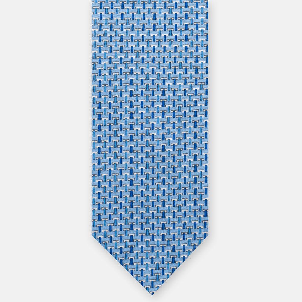 3-Fold Silk Ties T Iconica Light Blue