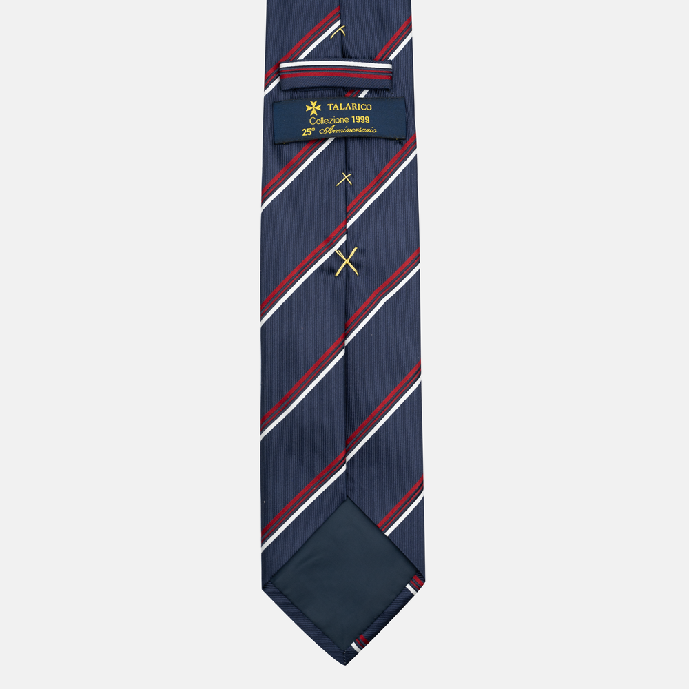 1999 Collection Heavy Silk Tie, Blue and Red