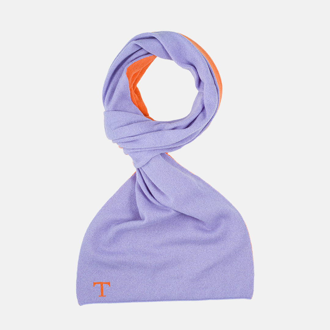 Scaldacollo T Bicolore Lilla-Arancio
