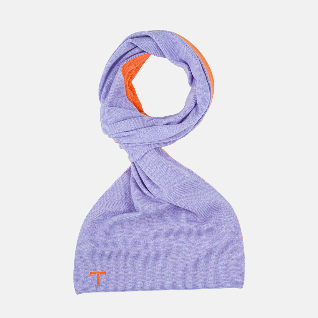 Neck warmer T Bicolour Lilac-Orange