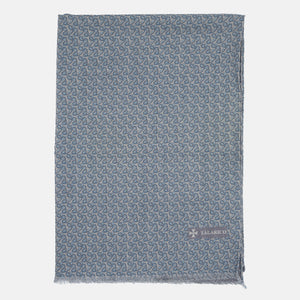 TWO-TONE SCARF WITH GREY PATTERN - 2021664