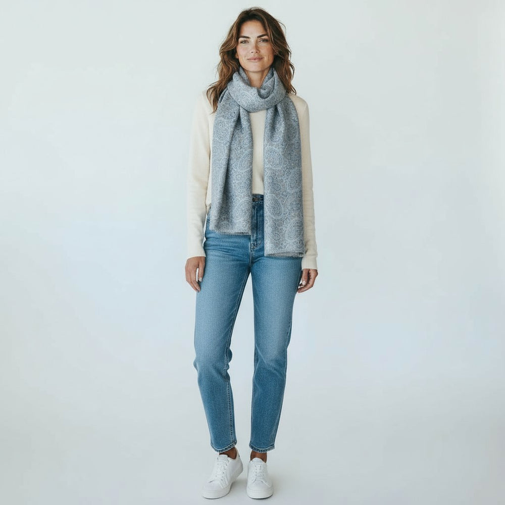 SCIARPA BICOLORE FANTASIA GRIGIO - 2021664