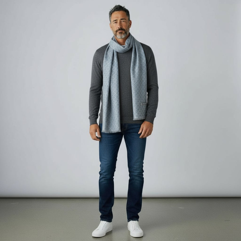 SCIARPA BICOLORE FANTASIA GRIGIO - 2021664