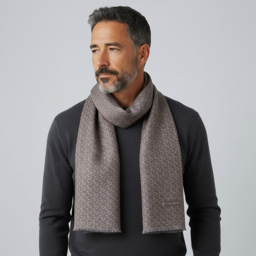 SCIARPA BICOLORE FANTASIA MARRONE - 2021664