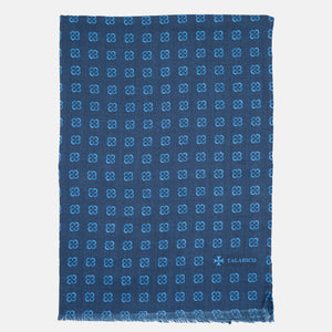 TWO-TONE BLUE PATTERN SCARF - 2025359