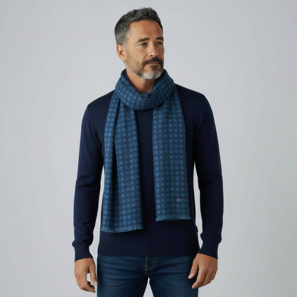 SCIARPA BICOLORE FANTASIA BLU - 2025359