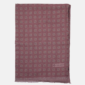TWO-TONE SCARF WITH BORDEAUX PATTERN - 2025359