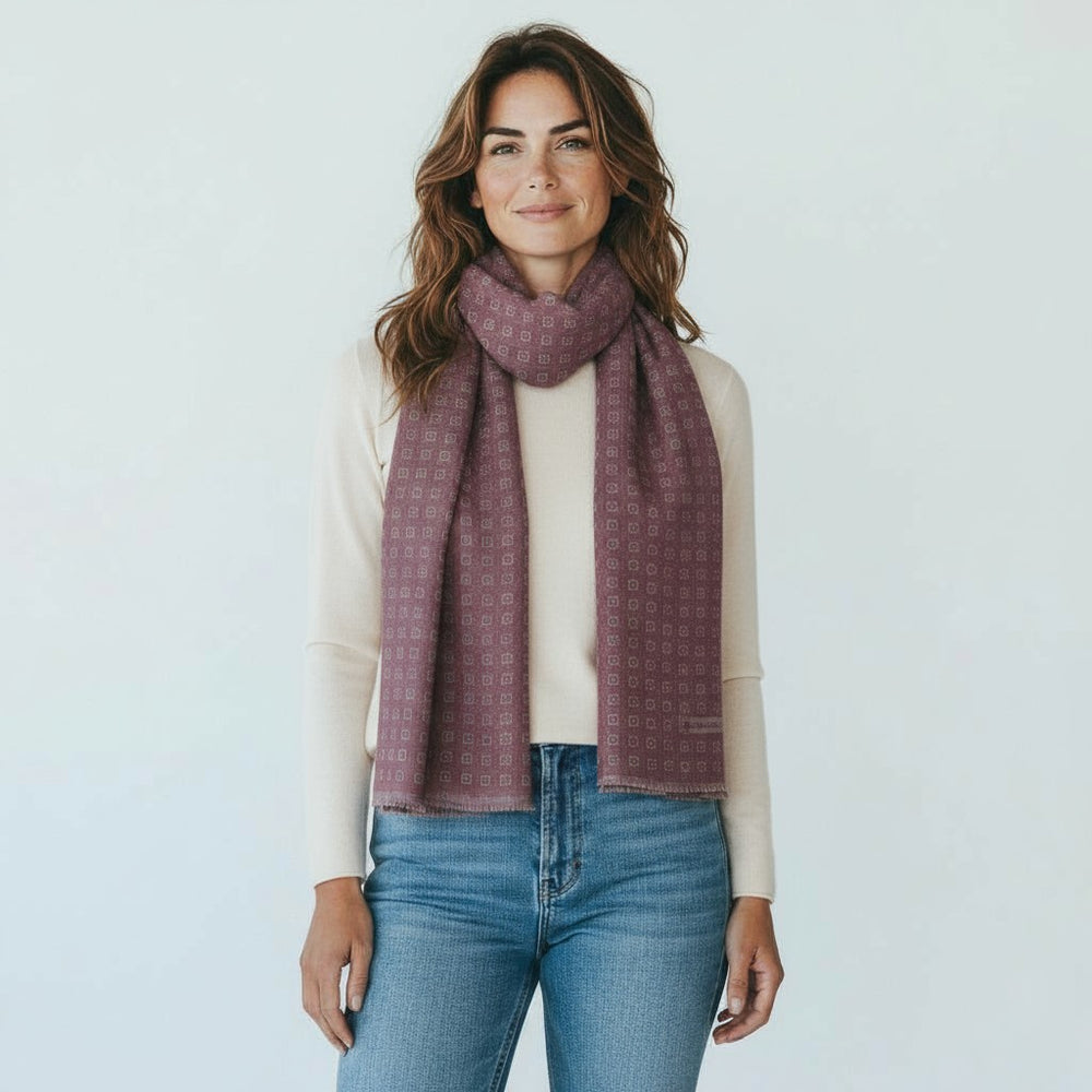 SCIARPA BICOLORE FANTASIA BORDEAUX - 2025359