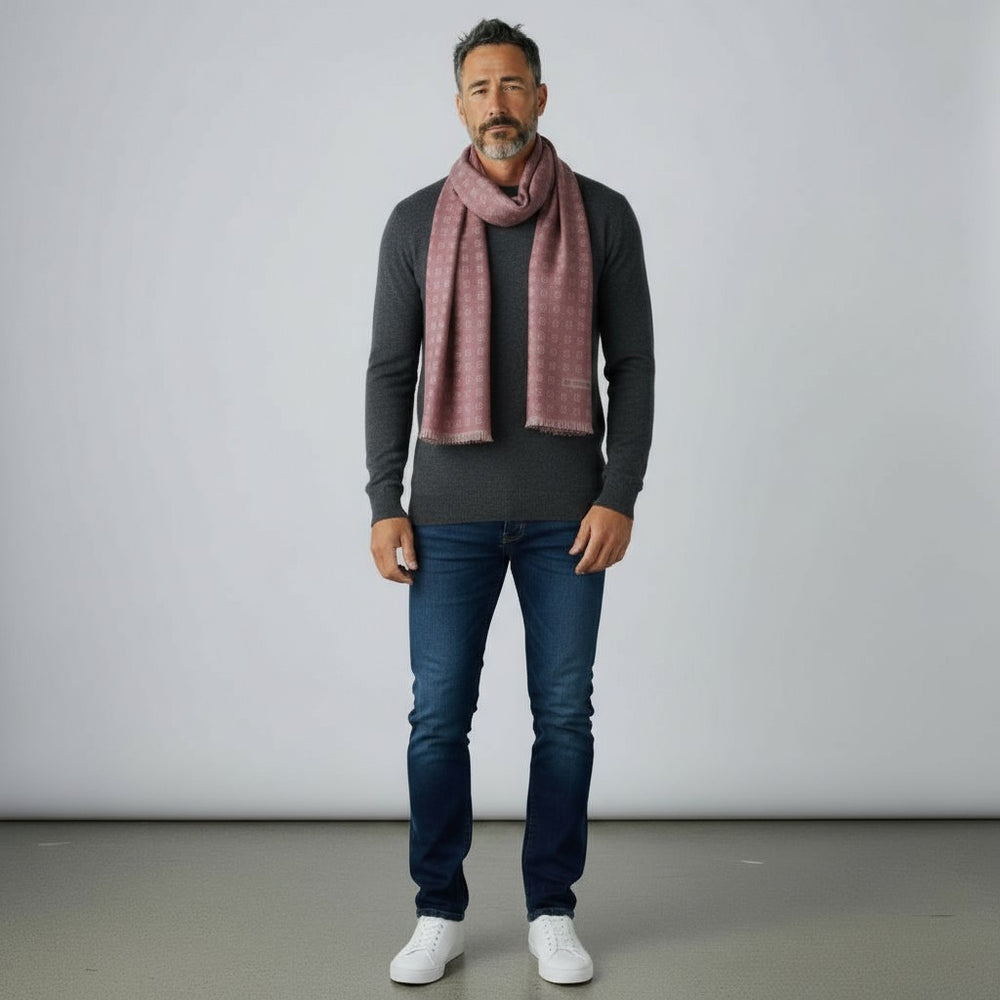 SCIARPA BICOLORE FANTASIA BORDEAUX - 2025359