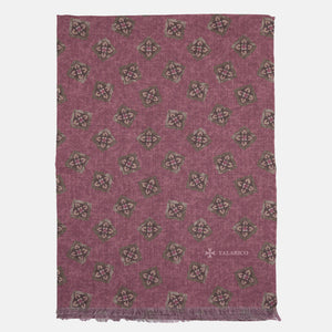 TWO-TONE SCARF WITH BORDEAUX PATTERN - 2025361