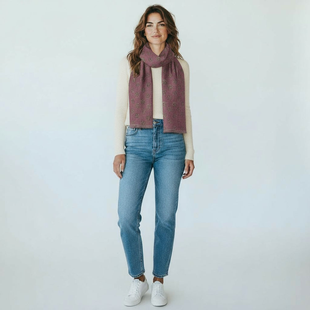 SCIARPA BICOLORE FANTASIA BORDEAUX - 2025361