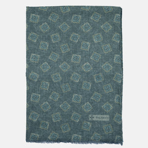 TWO-TONE GREEN PATTERN SCARF - 2025361