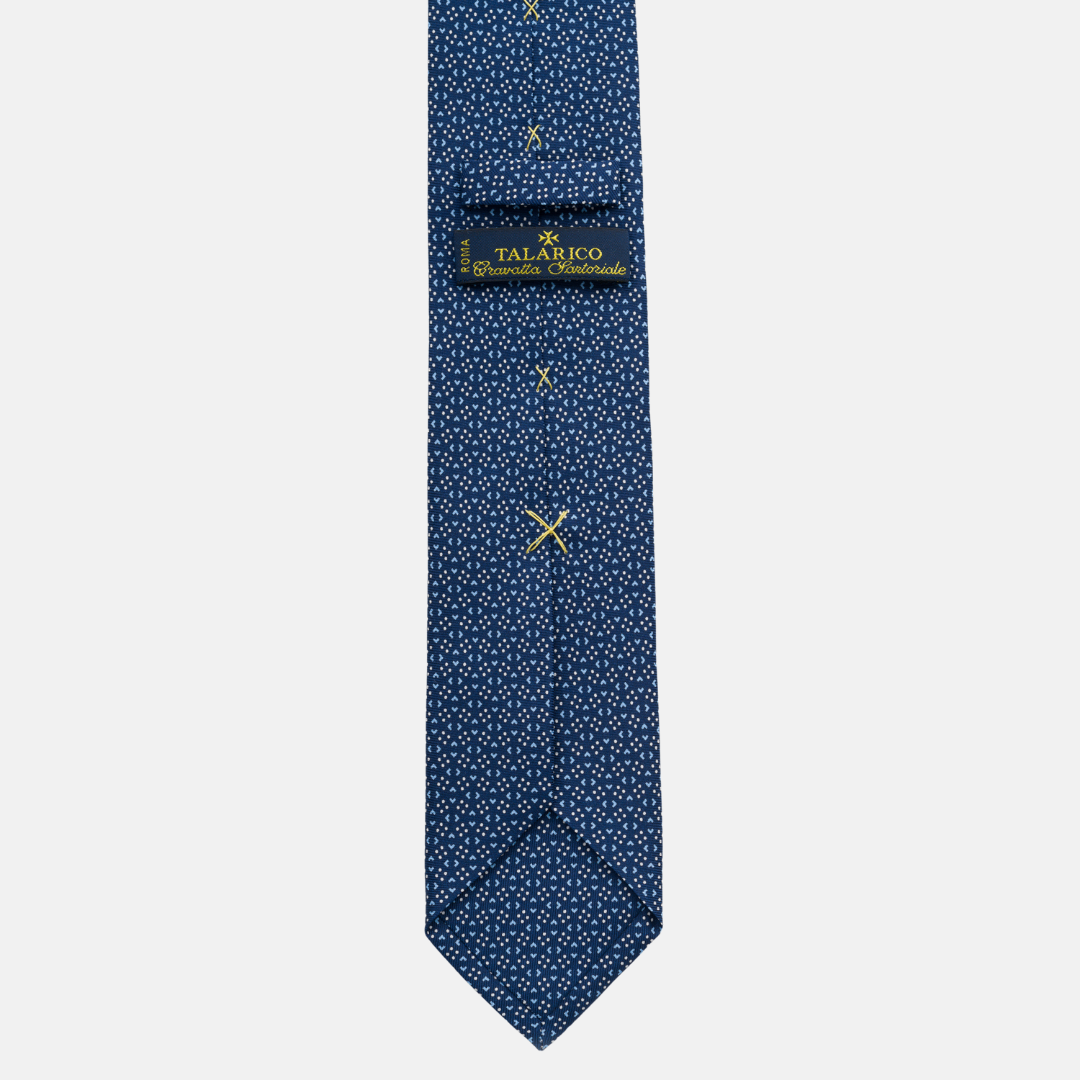 3 Fold Silk Tie Width 7 cm Blue - M26046