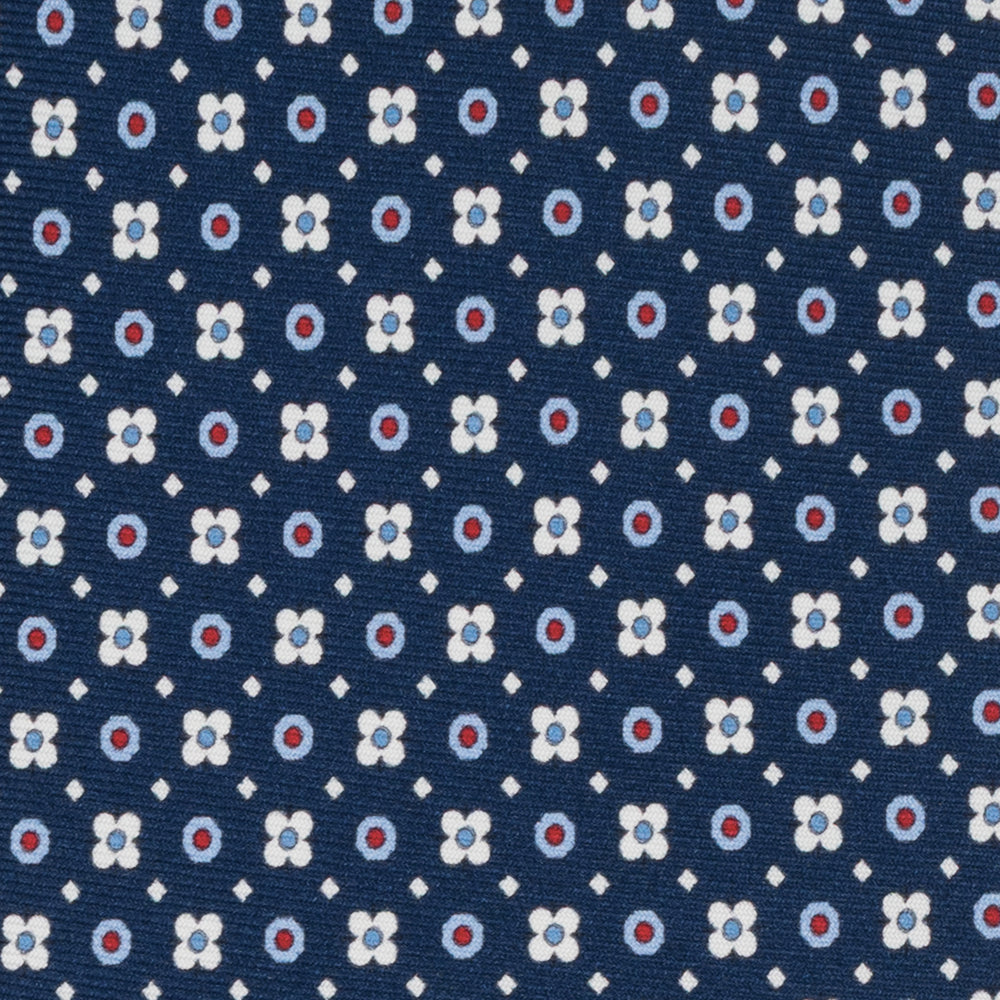 Tie Collection 1999 Floral Pattern Blue Red