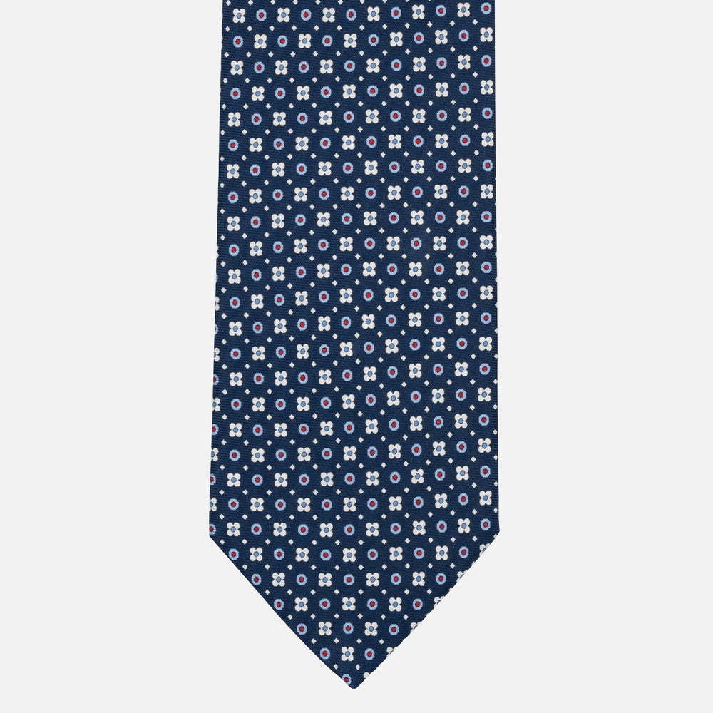 Tie Collection 1999 Floral Pattern Blue Red