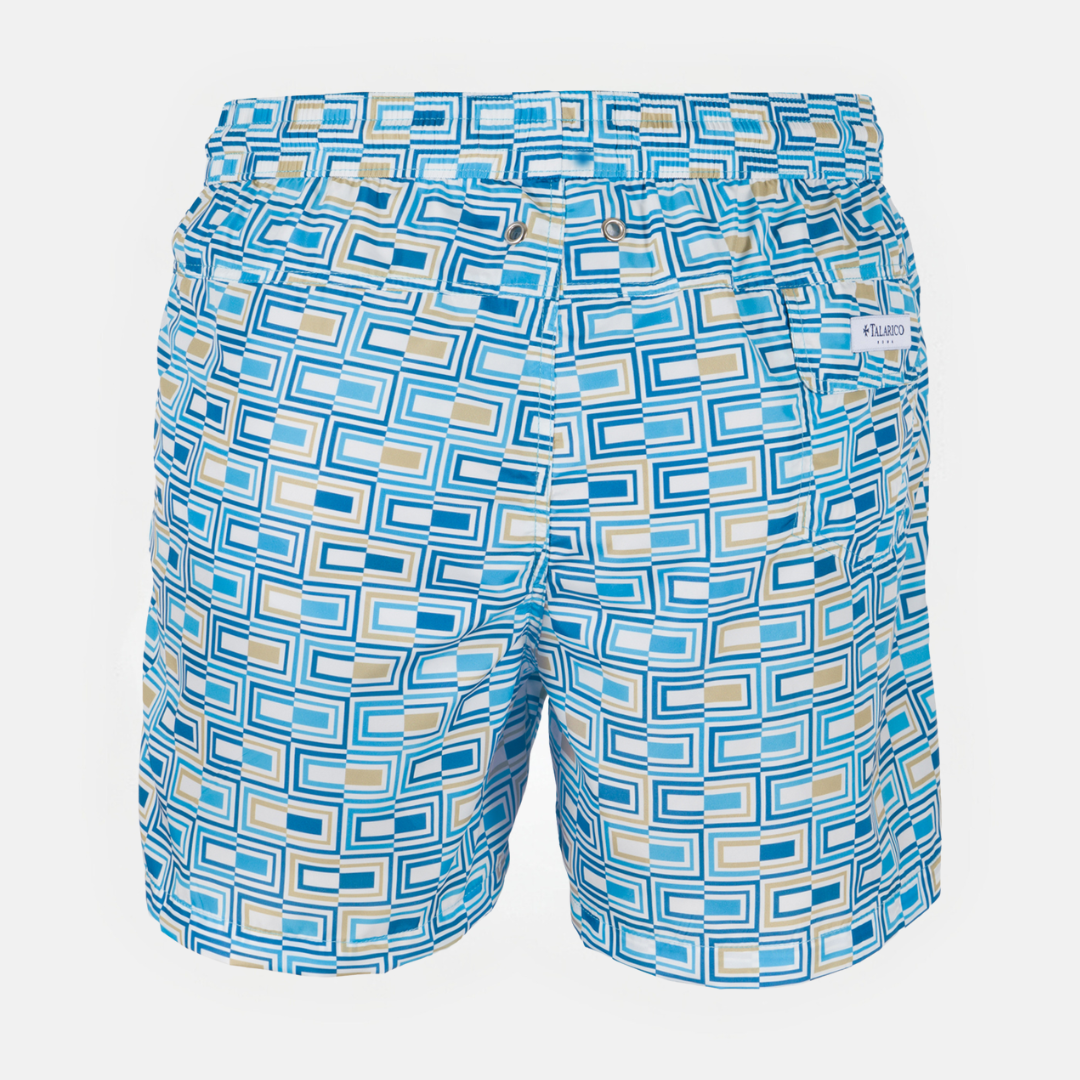 Costume Mare Talarico Fantasia Saint-Tropez Piscina Blu