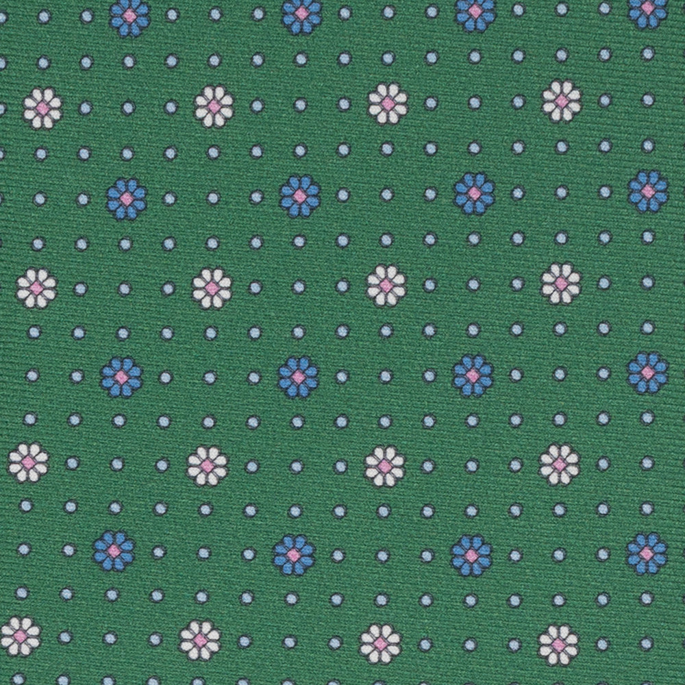 1999 Collection Tie in Heavy Silk Blue Geometric Pattern