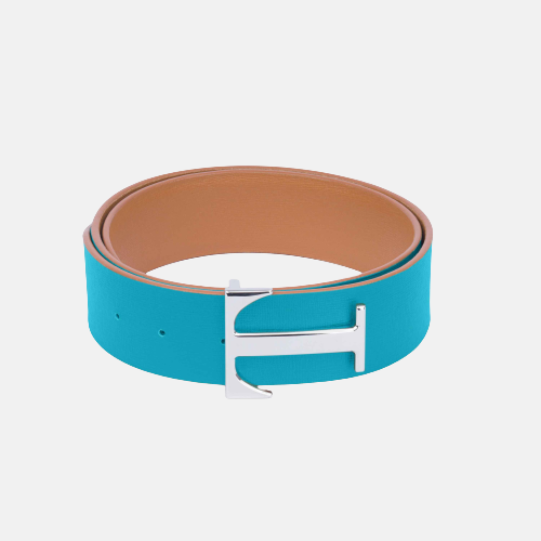 Ceinture Bicolore Turquoise/Camel