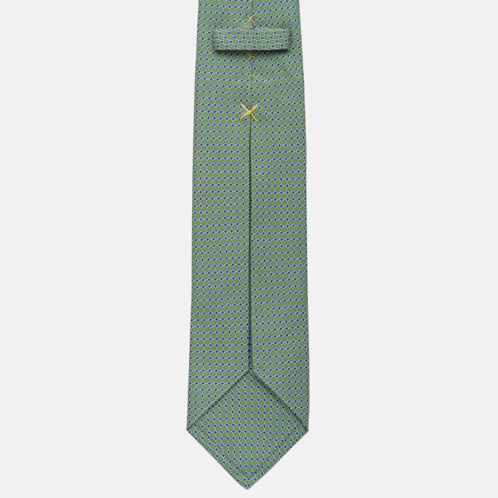 5-fold silk tie in Green Pattern