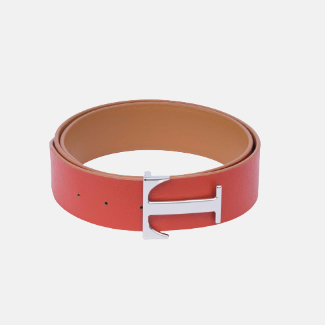 Ceinture Bicolore Rouge/Camel