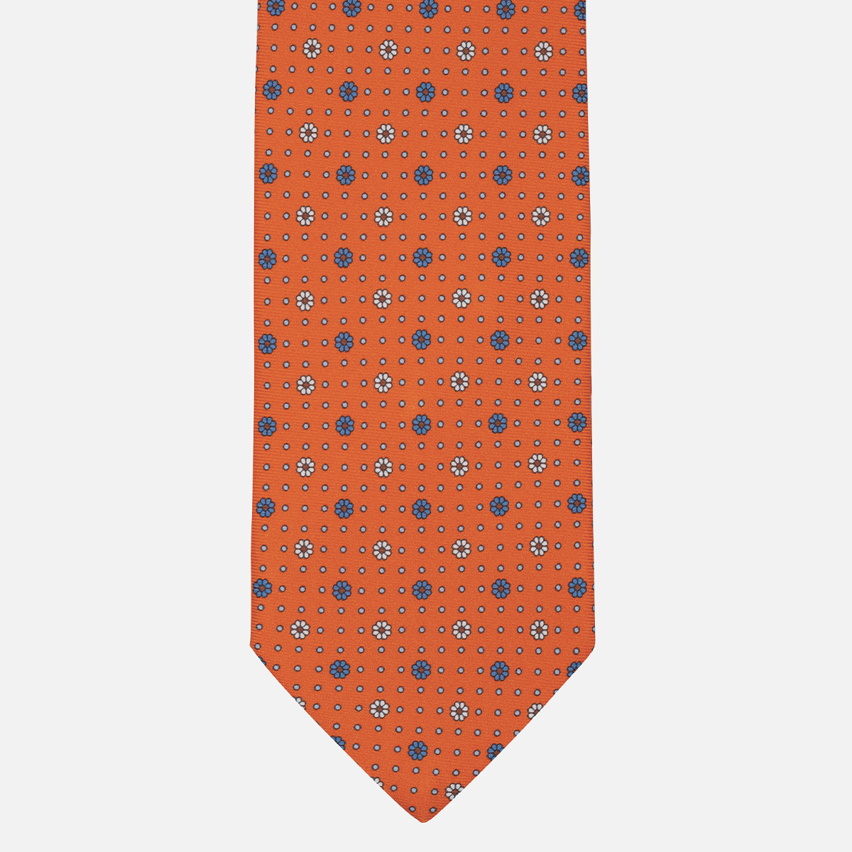 1999 Collection Tie in Heavy Silk Blue Geometric Pattern