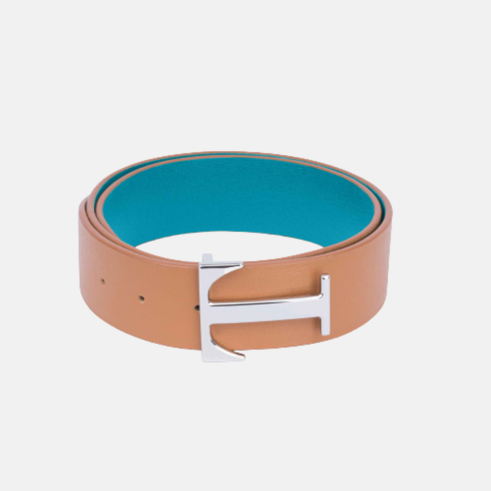 Turquoise/Camel Bicolor Belt