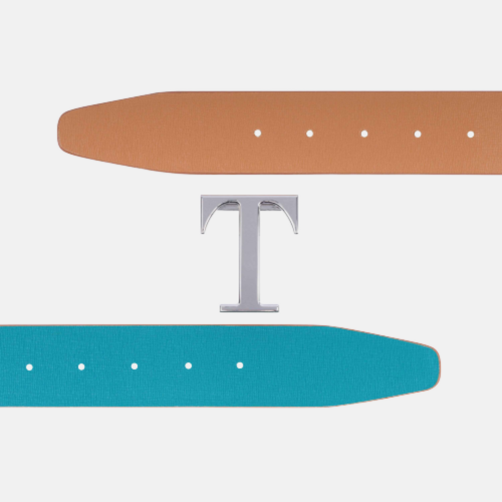 Turquoise/Camel Bicolor Belt