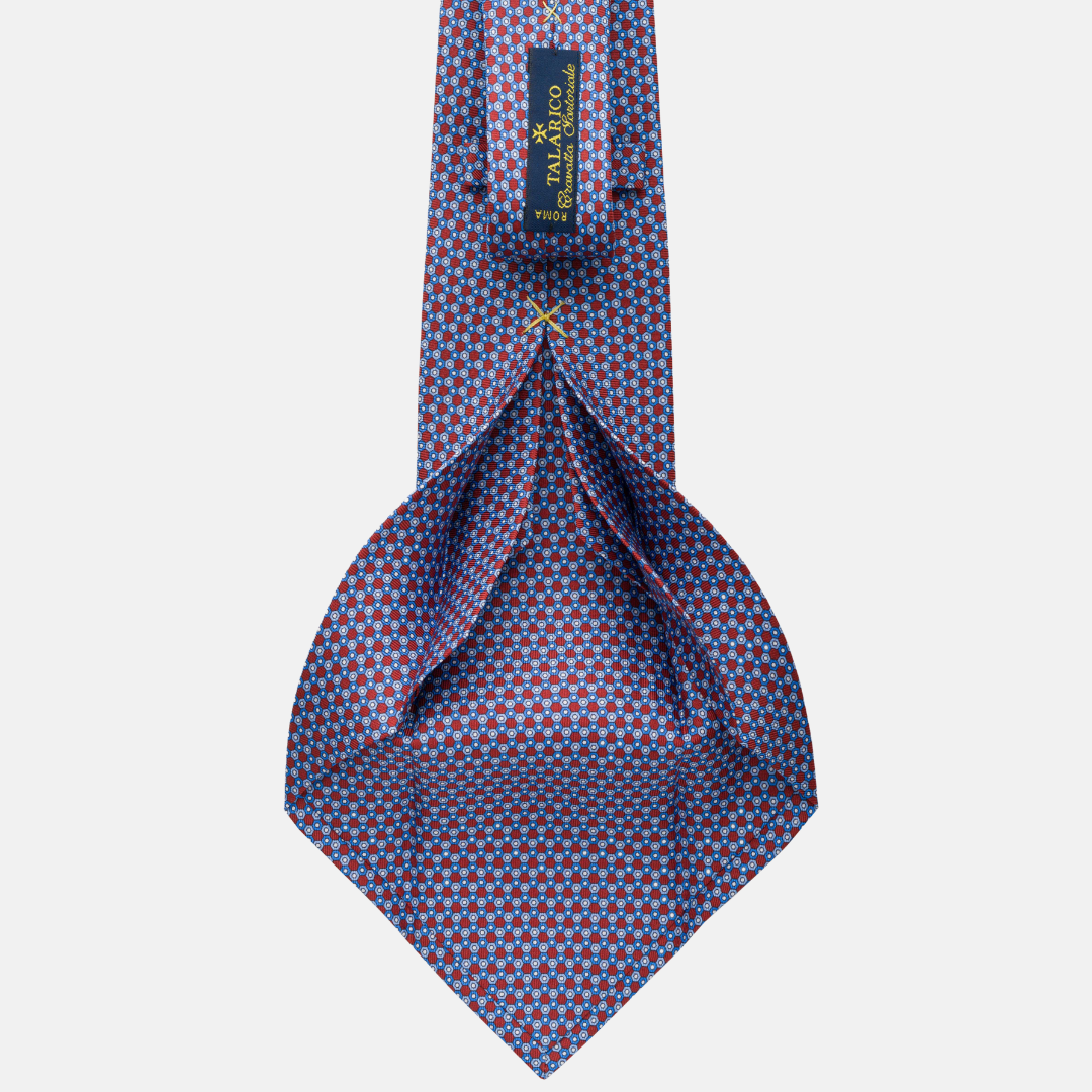 7-fold silk tie Fantasy Bordeaux